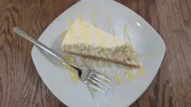 Limonlu pişmeyen cheesecake tatlısı tarifi, çatlamayan fırınsız tereyağlı bisküvi tabanlı cheesecake sunumu