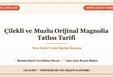 Çilekli ve Muzlu Orijinal Magnolia Tatlısı Tarifi: New York Usulü İpeksi Krema Tarifi ve Sunumu, Tatlisi.net